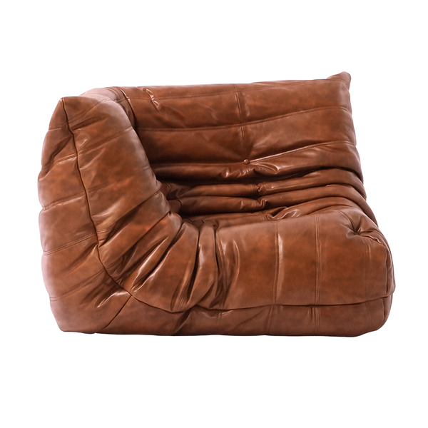 Ducaroy Leather Togo Sofa Corner Piece